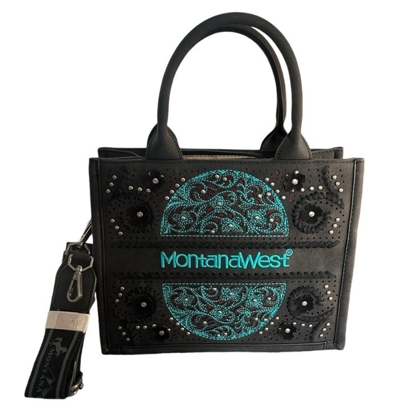 NWT MONTANA WEST EMBROIDERED CUT-OUT TOTE - Picture 1 of 4